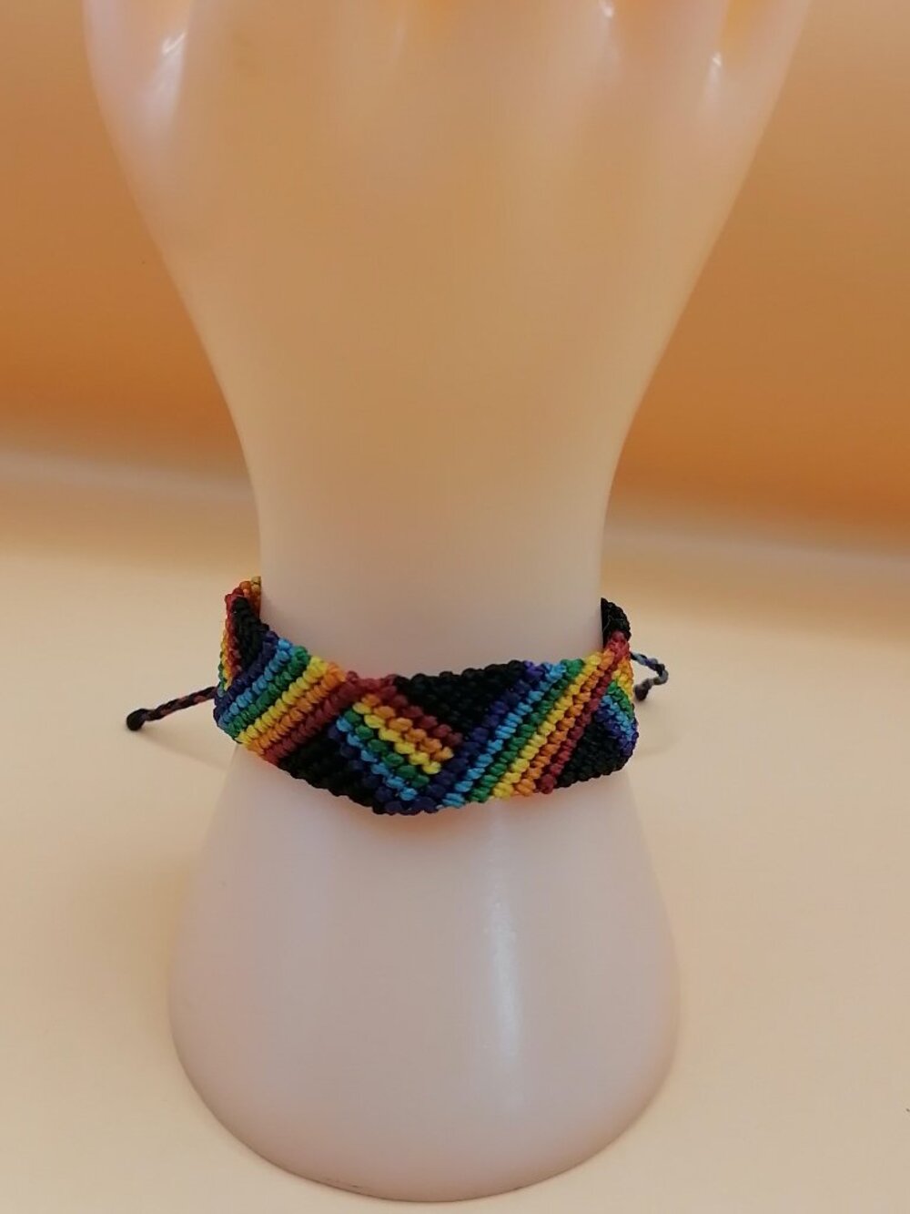 LGBTQ Rainbow Macrame Bracelet Handmade Show Your Pride